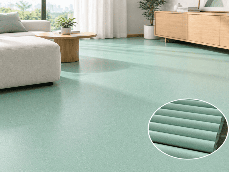 Color-matched PVC welding rod and approved adhesive for flooring installation